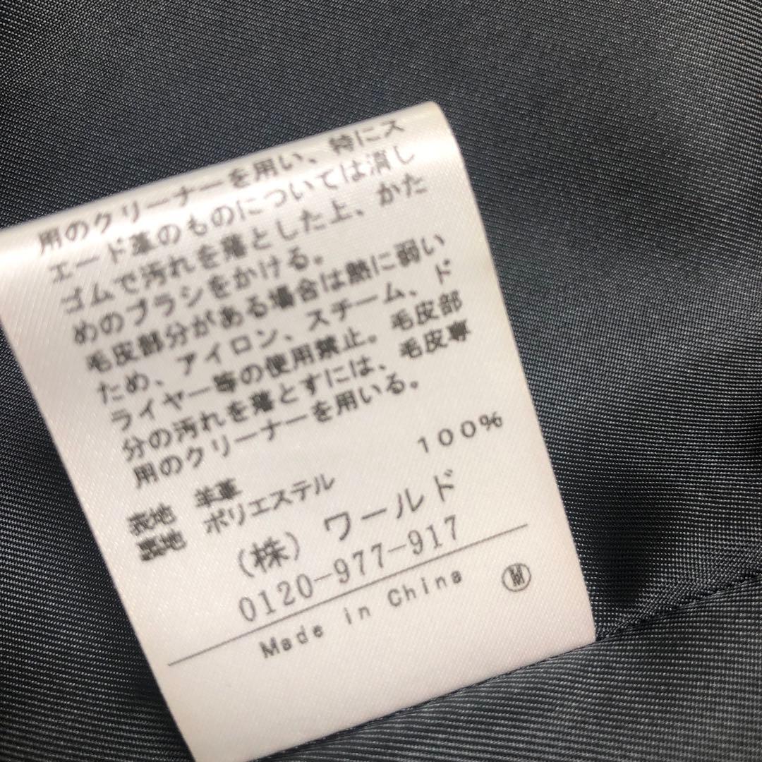 極美品❣️大きいサイズ本革（羊）ノーカラージャケット