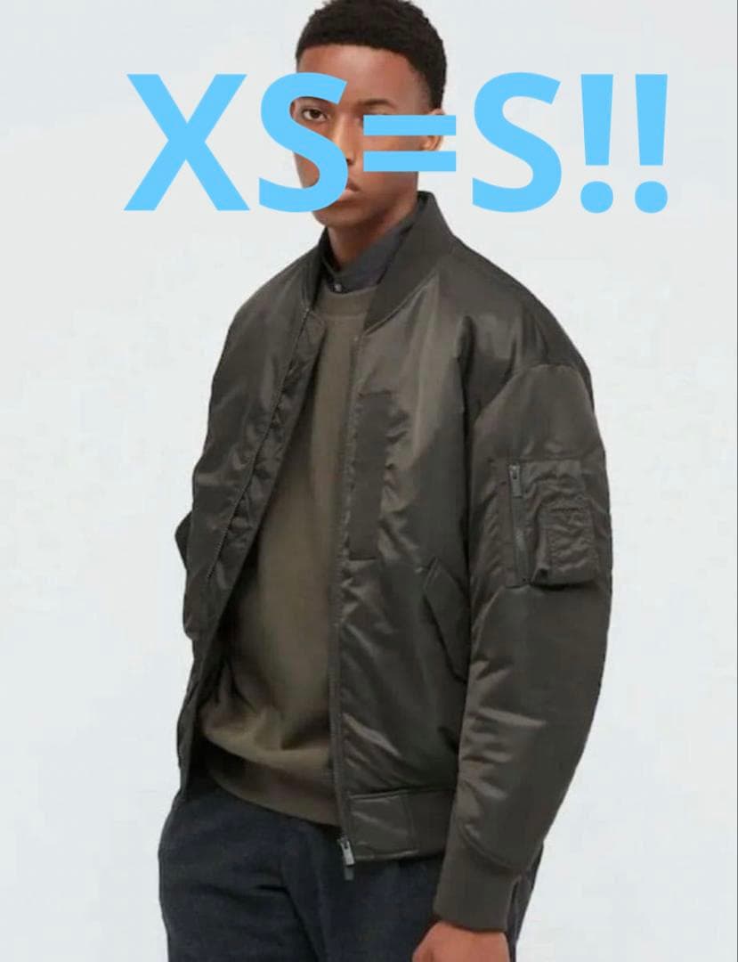 UNIQLO+Jブラック MA-1 フライトジャケット