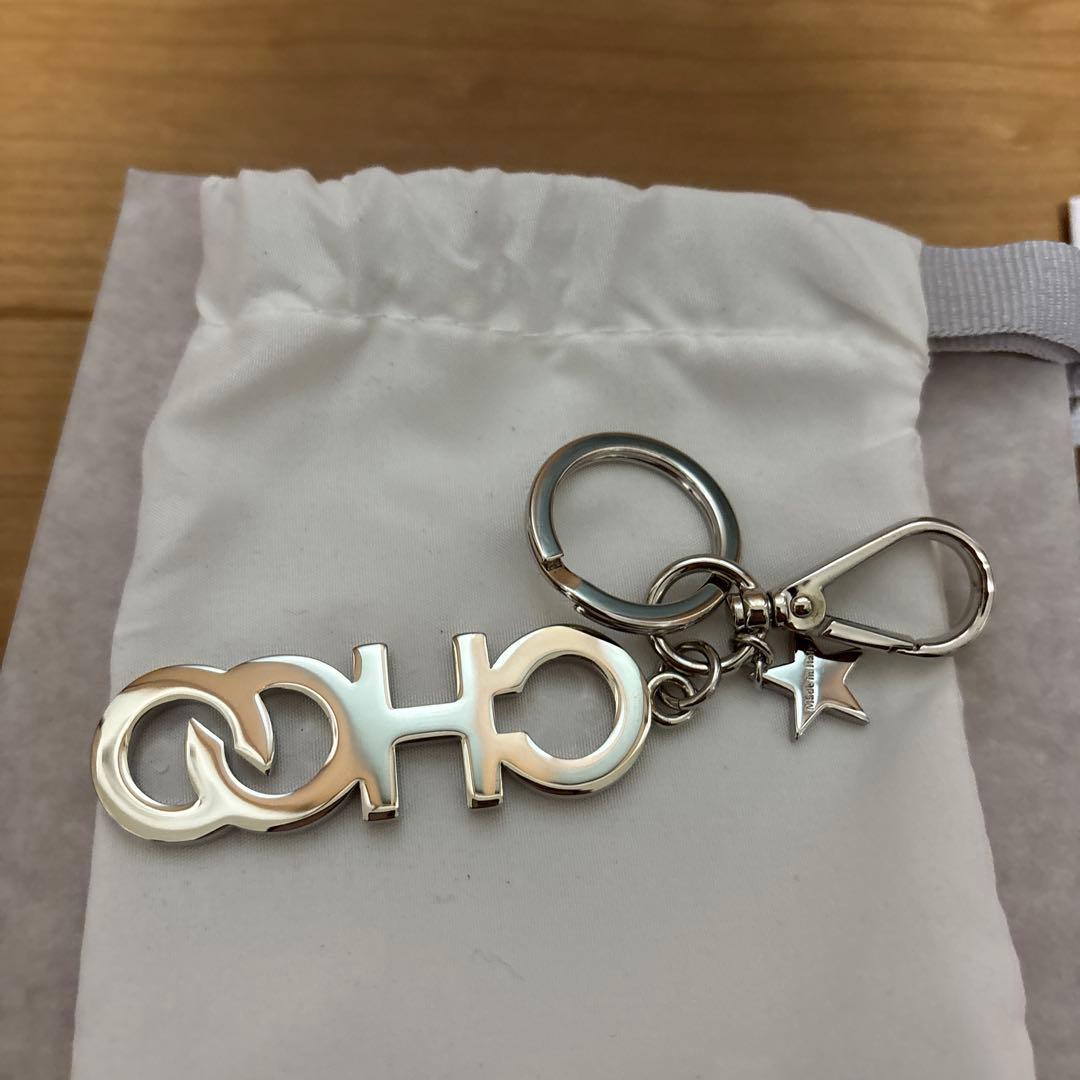 【新品未使用】ジミーチュウ JIMMY CHOO ロゴ チャーム キーホルダー