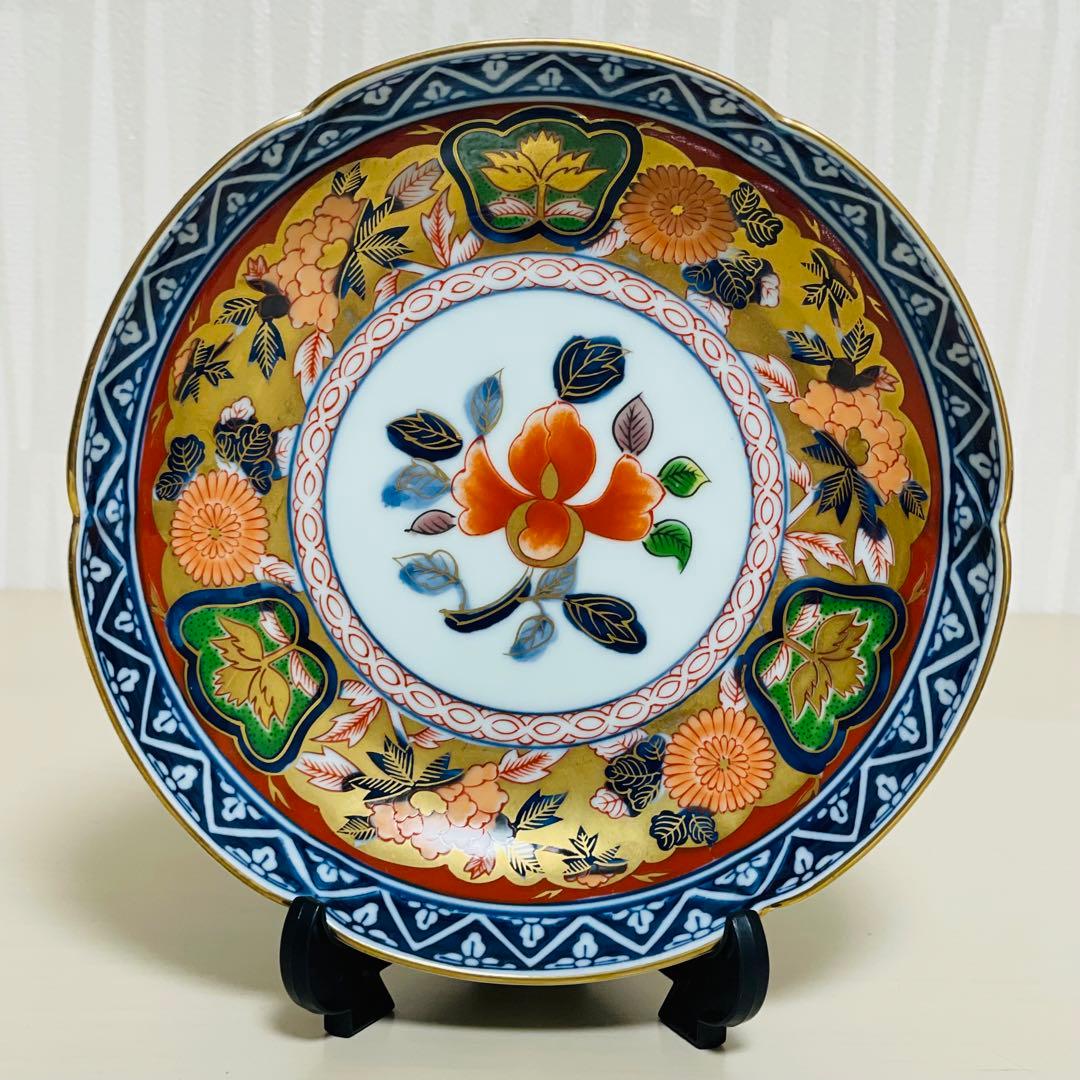 有田焼 日肥其泉 昭和年製 極錦金彩 古伊万里様式 皿 14.5cm 5枚セット