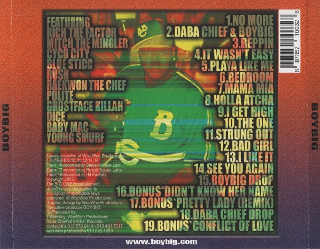 Boy Big カンザスG歌物 G-RAP G-FUNK R&B