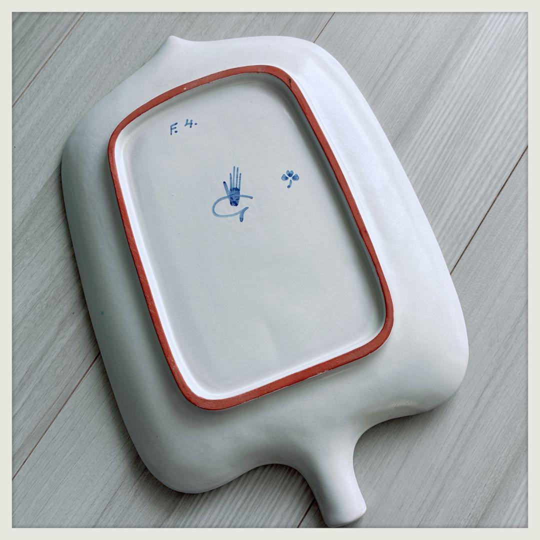 グスタフスベリGustavsbergヴィンテージ　リンドベリ　手描き花プレート