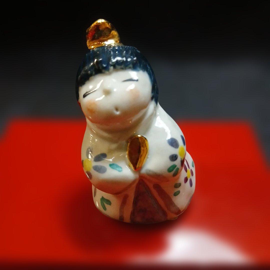 ひな人形(陶器　男雛/女雛/三人官女/左近の桜/　右近の橘/大小台座)