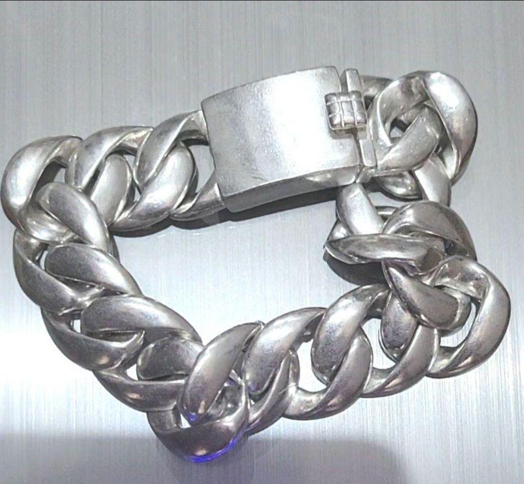 ブレスレット　Silver925　シルバー925　太め　メンズ