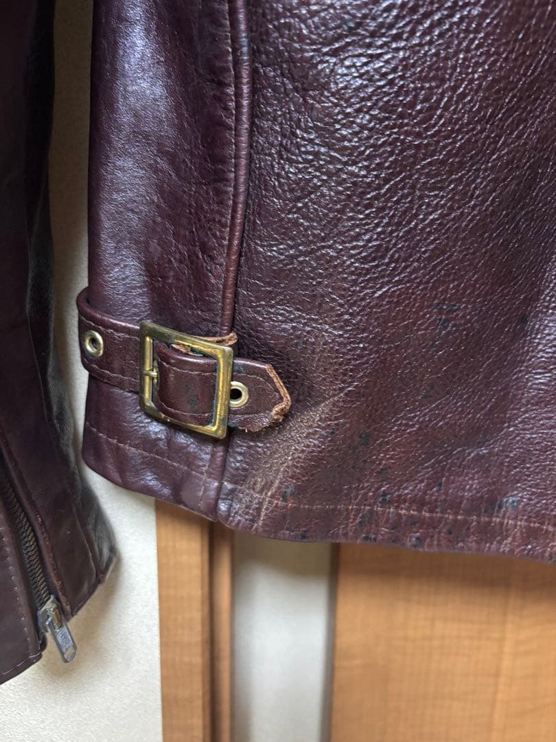 美品　schott 641 シングルライダースジャケット　38 ダークブラウン