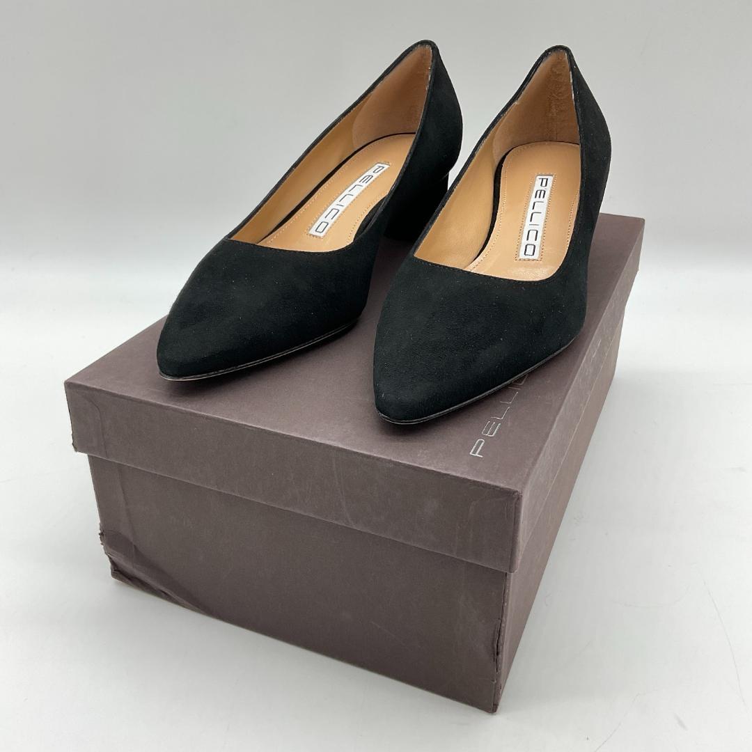 【未使用】PELLICO NEBI ベロアヒールパンプス 35.5