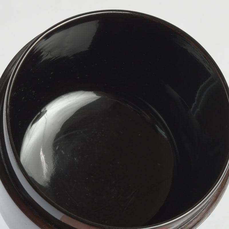 茶道具　黒漆　菊蒔絵　雪吹　棗　時代箱付　V　9812