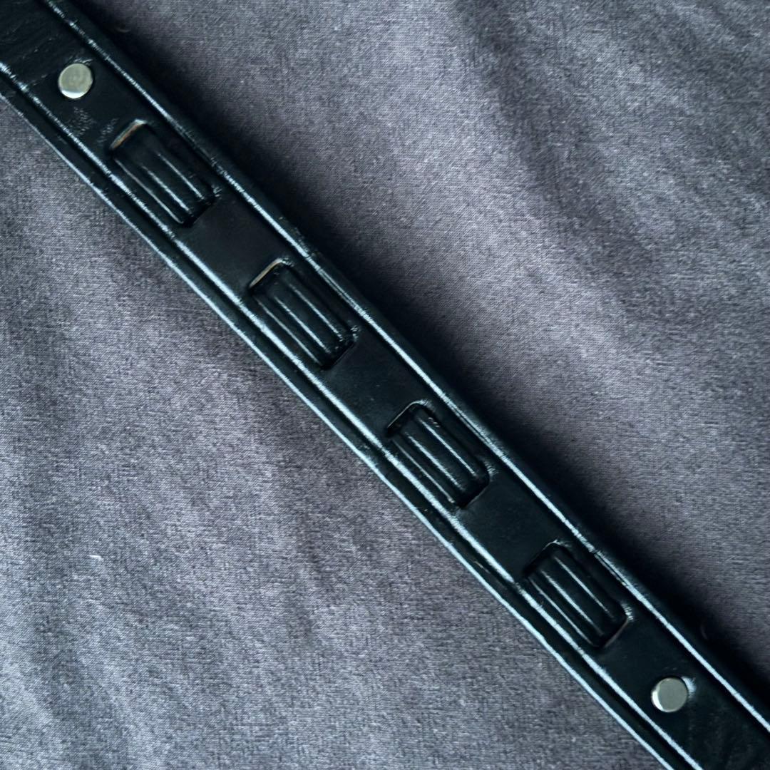 【新品】TORY ミニフックバックルベルト 28 ブラック/シルバー