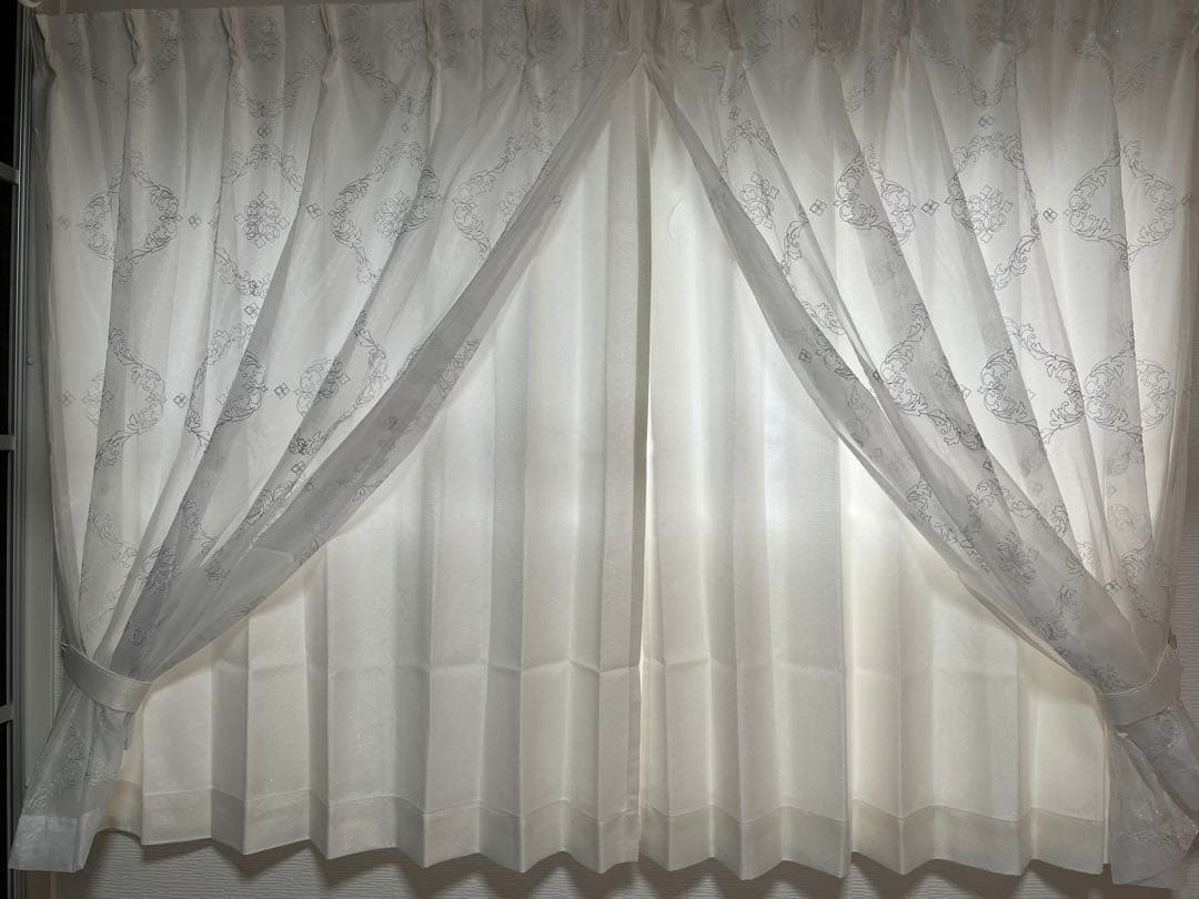 Francfranc ラメ×リマニフィ ダブルカーテン100×135cm