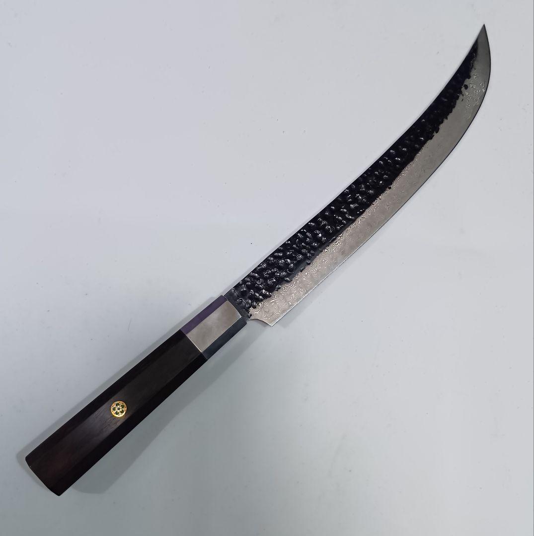 槌目黒打 67層 ダマスカスVG10 ブッチャーナイフ 黒檀八角柄