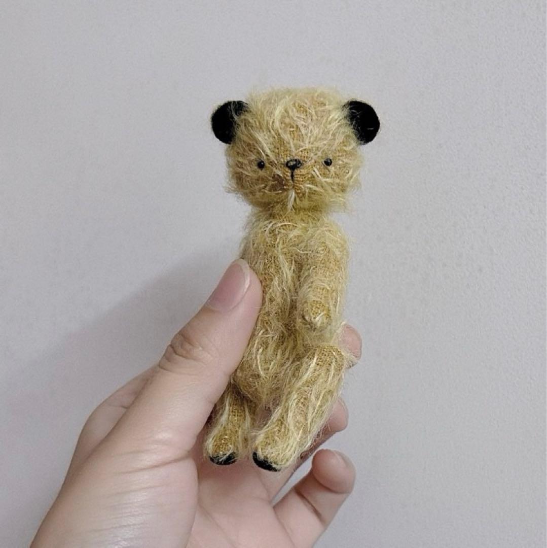 優しい黒耳さん テディベア くま アーティストベア 海外作家様 ハンドメイド