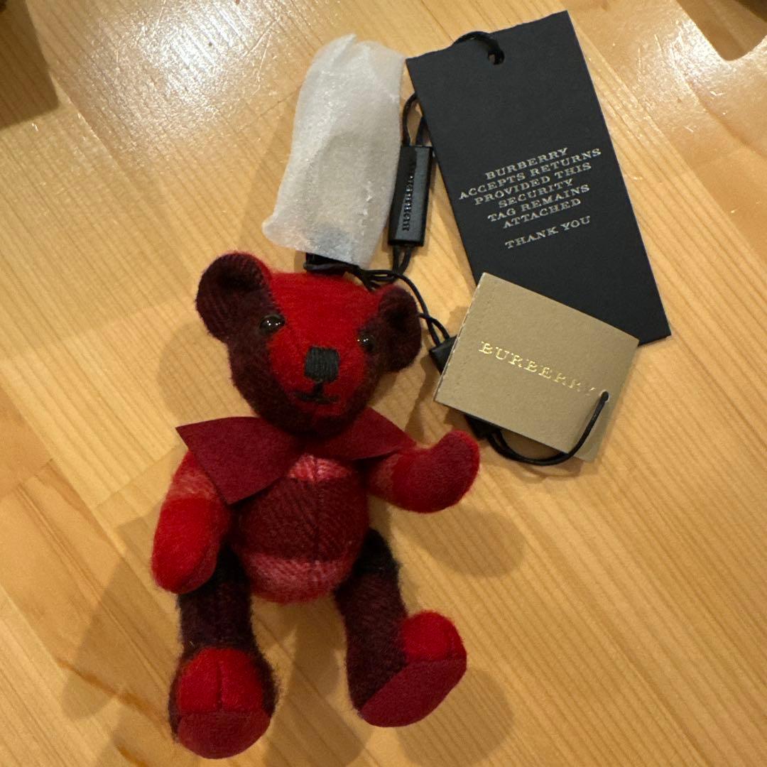 未使用新品正規品　Burberry可動テディベア（レッド）キーホルダー