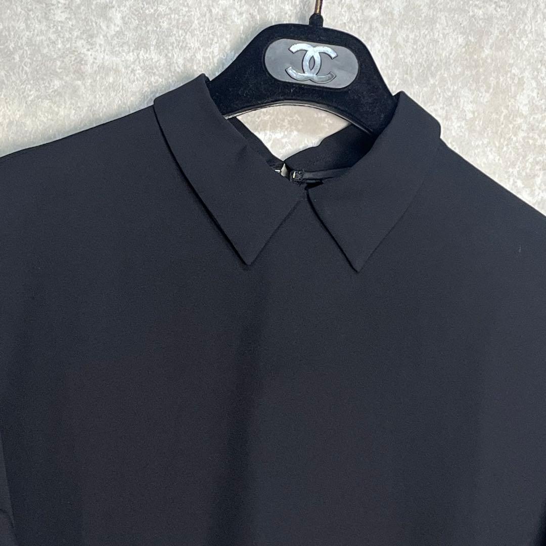 【美品】ヨーコチャン ラッフルスリーブポイントカラーブラウス　38