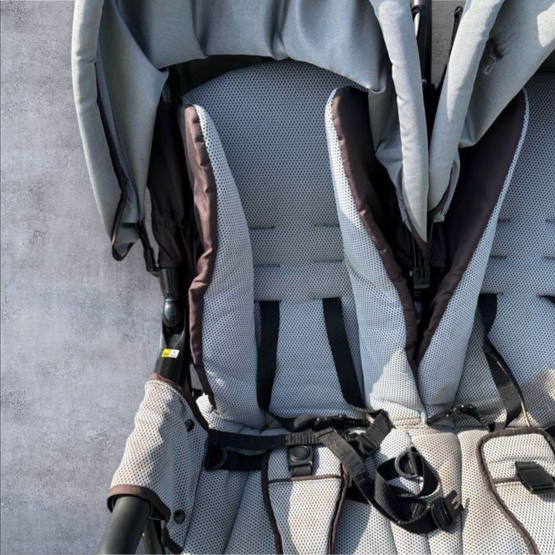 GRACO 2人乗り用ベビーカー　デュオスポーツ 双子用 レインカバー付き