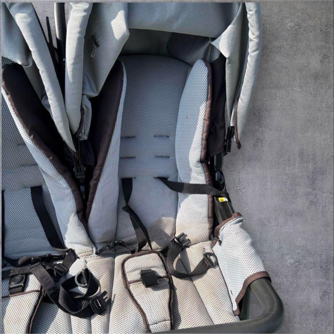 GRACO 2人乗り用ベビーカー　デュオスポーツ 双子用 レインカバー付き