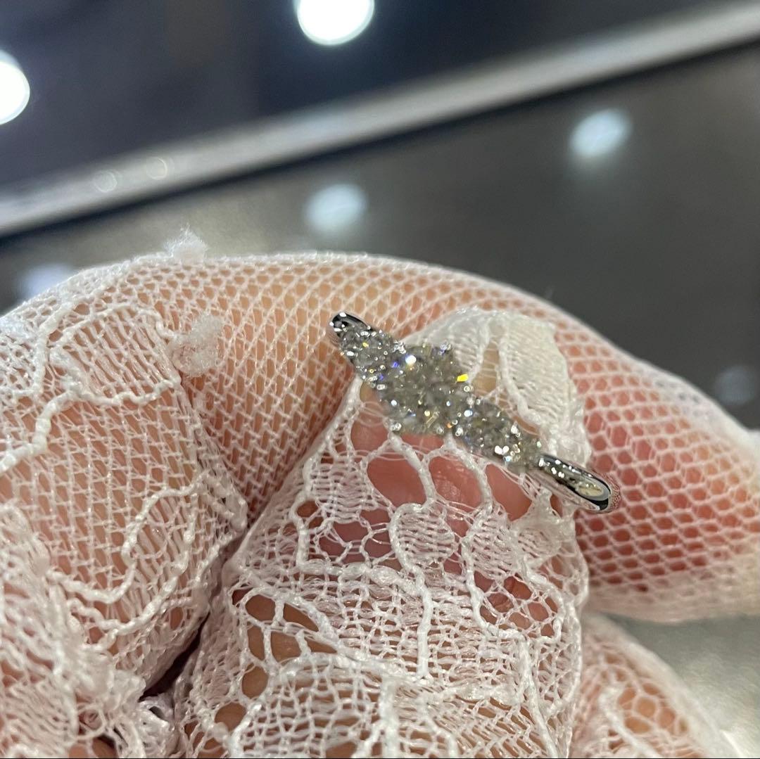 【新品仕上げ】ダイヤモンドリング 10号 私的刻印なし 婚約指輪 エンゲージ
