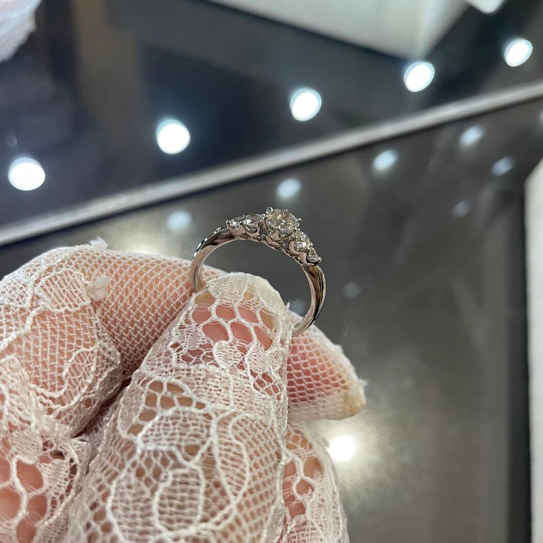 【新品仕上げ】ダイヤモンドリング 10号 私的刻印なし 婚約指輪 エンゲージ