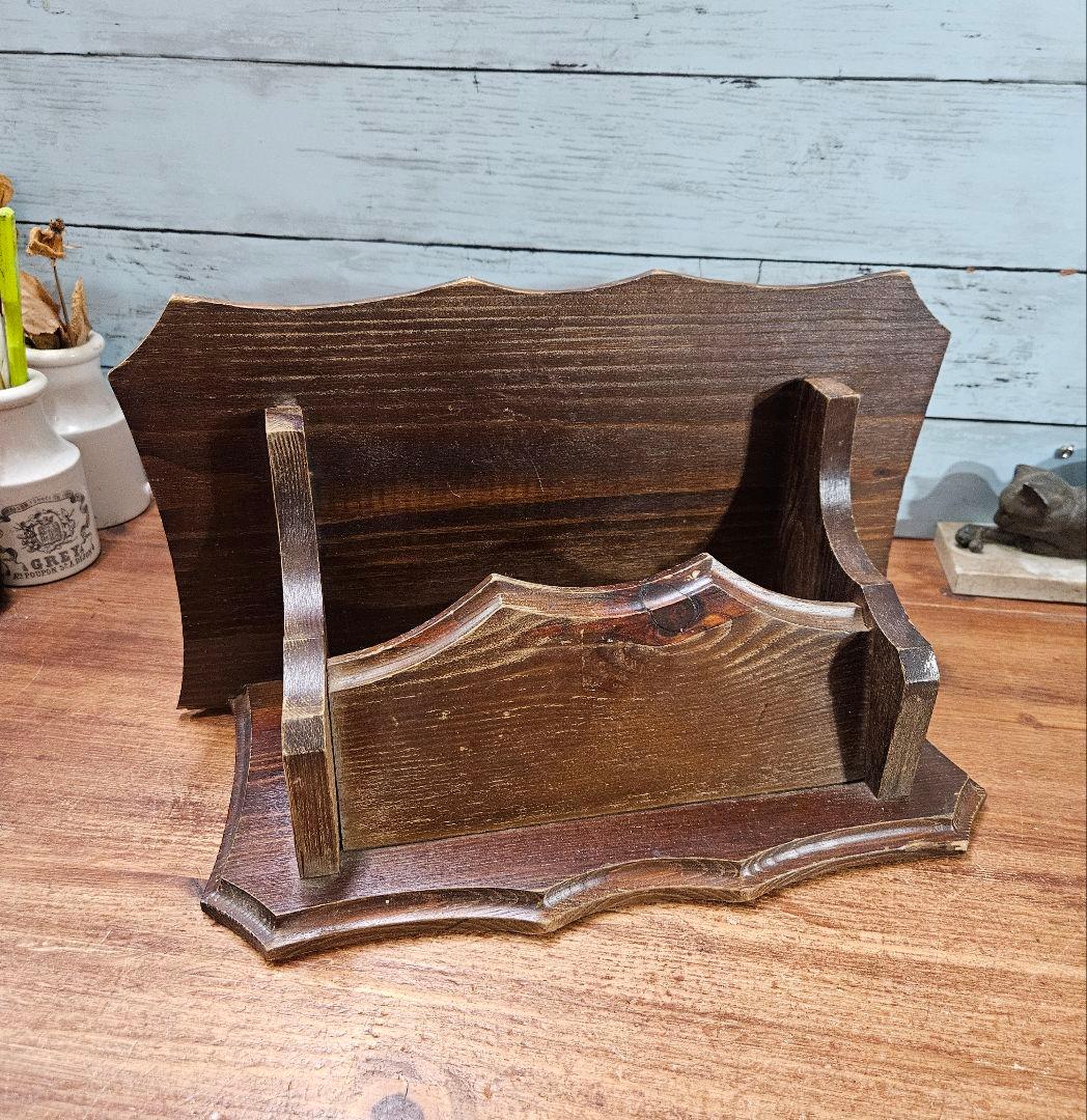 フランスアンティーク 木製のレターラック ウォールシェルフ 壁掛け 飾り棚