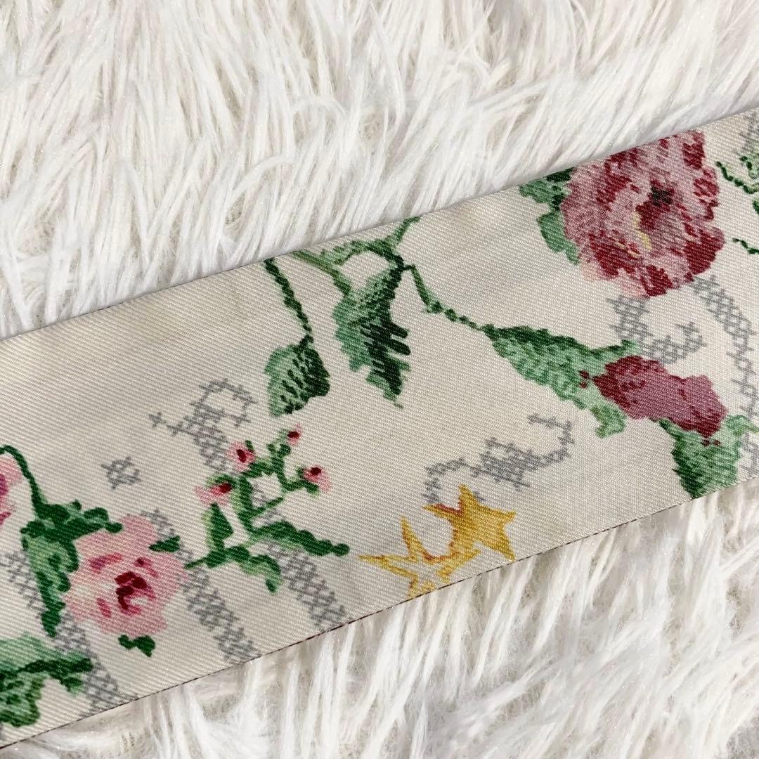 箱付き✨　クリスチャンディオール　ミッツァ　花柄　星　リボンスカーフ　Dior