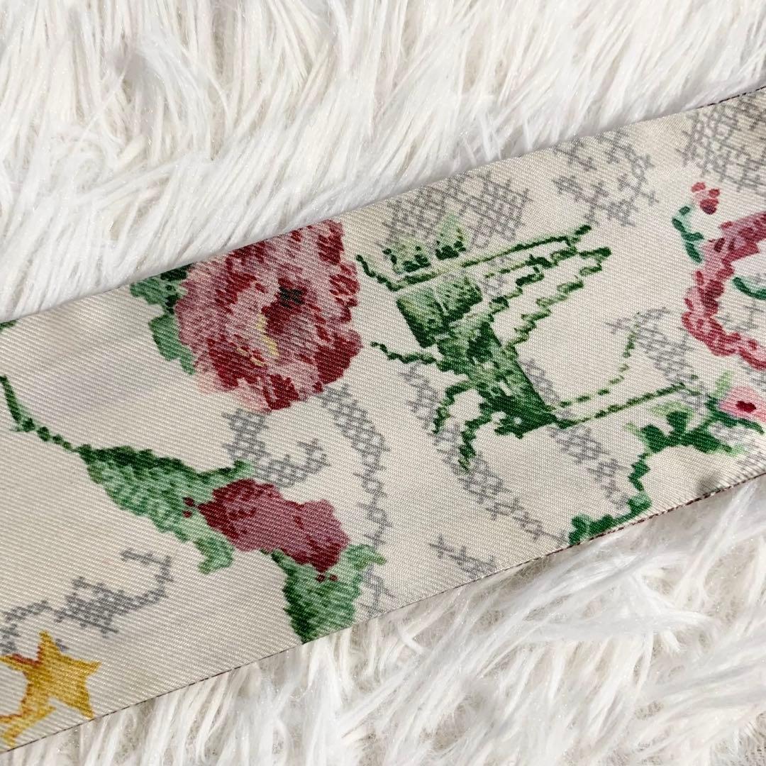 箱付き✨　クリスチャンディオール　ミッツァ　花柄　星　リボンスカーフ　Dior