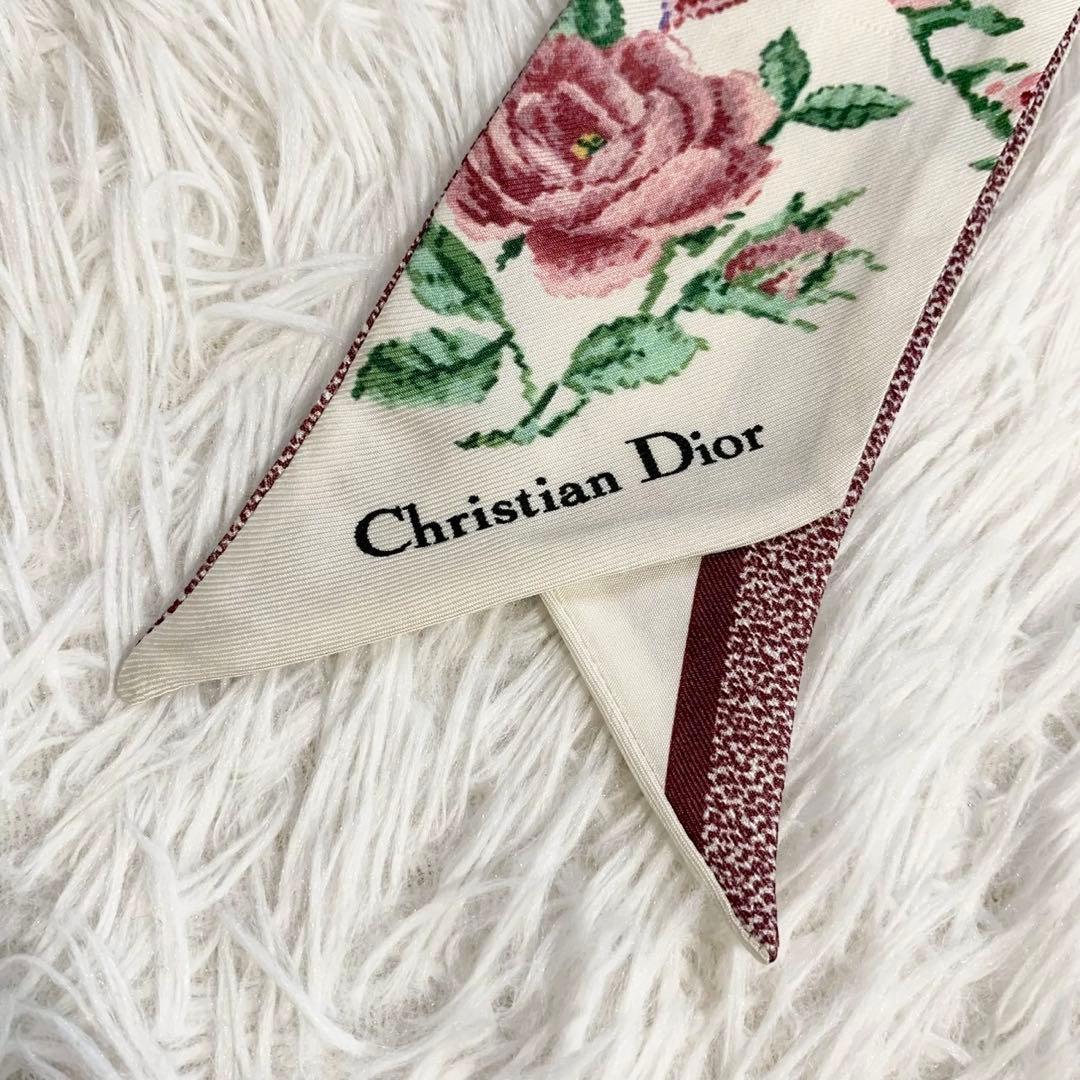 箱付き✨　クリスチャンディオール　ミッツァ　花柄　星　リボンスカーフ　Dior
