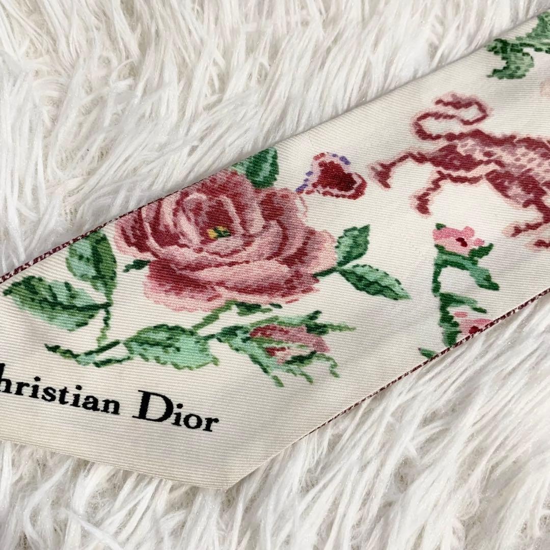 箱付き✨　クリスチャンディオール　ミッツァ　花柄　星　リボンスカーフ　Dior
