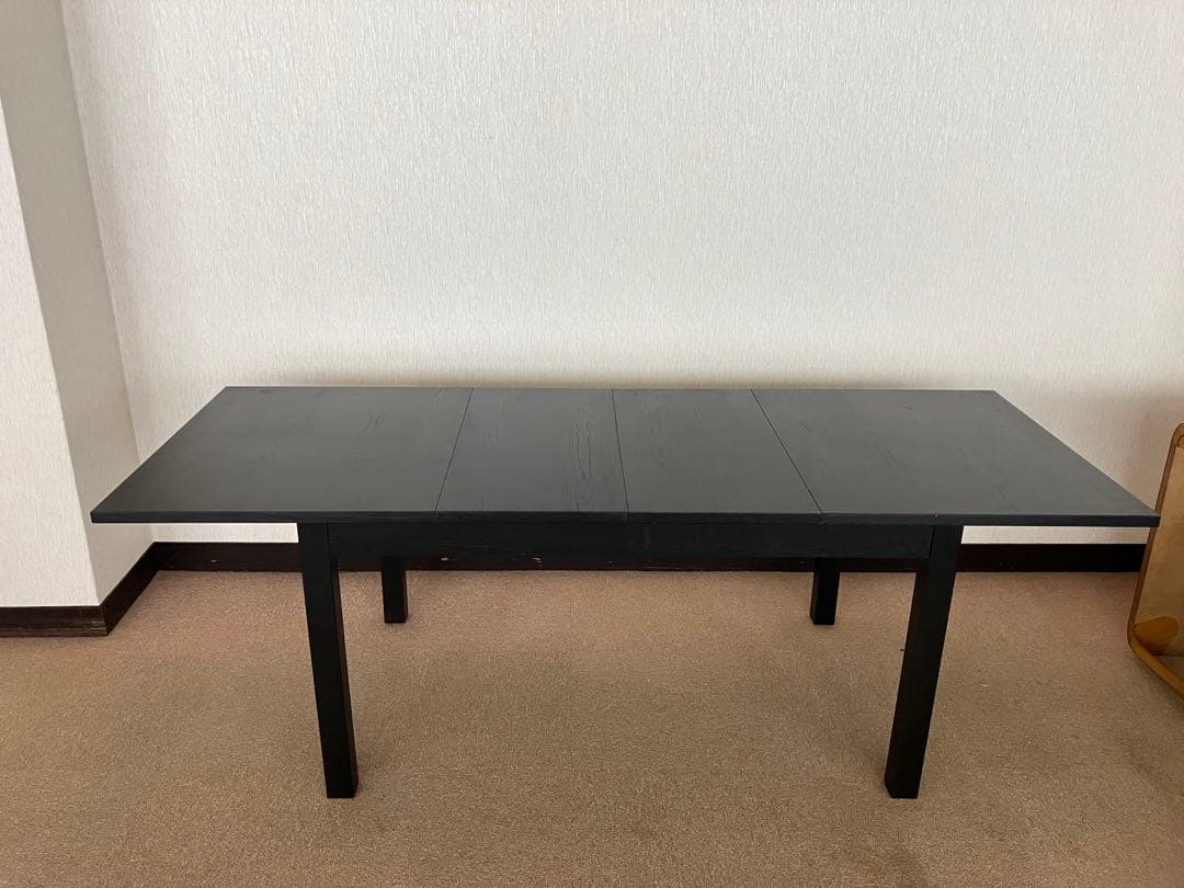 IKEA イケア　伸長式ダイニングテーブル　BJURSTA ブラック　傷あり