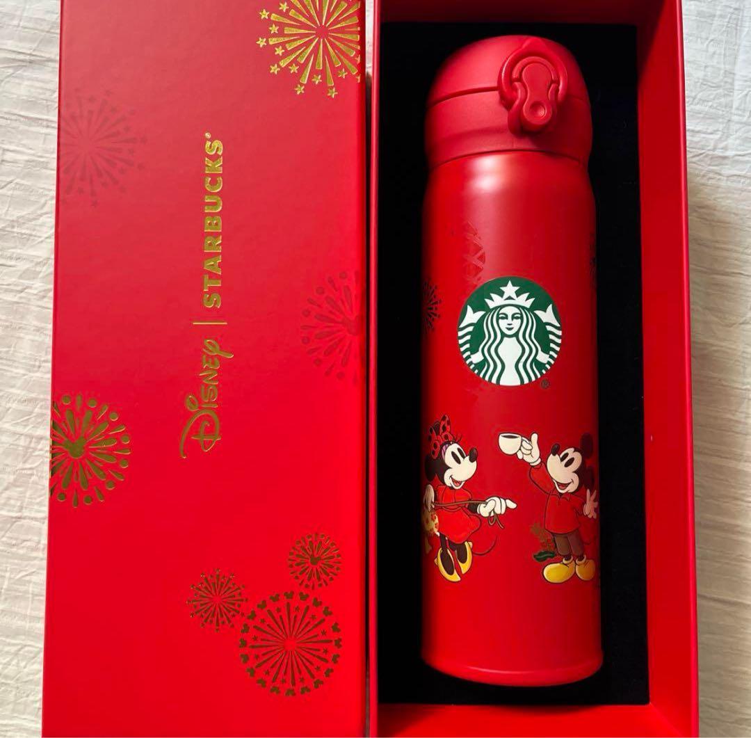 スタバ限定ディズニー×スターバックス ステンレスボトル ミッキー＆ミニー