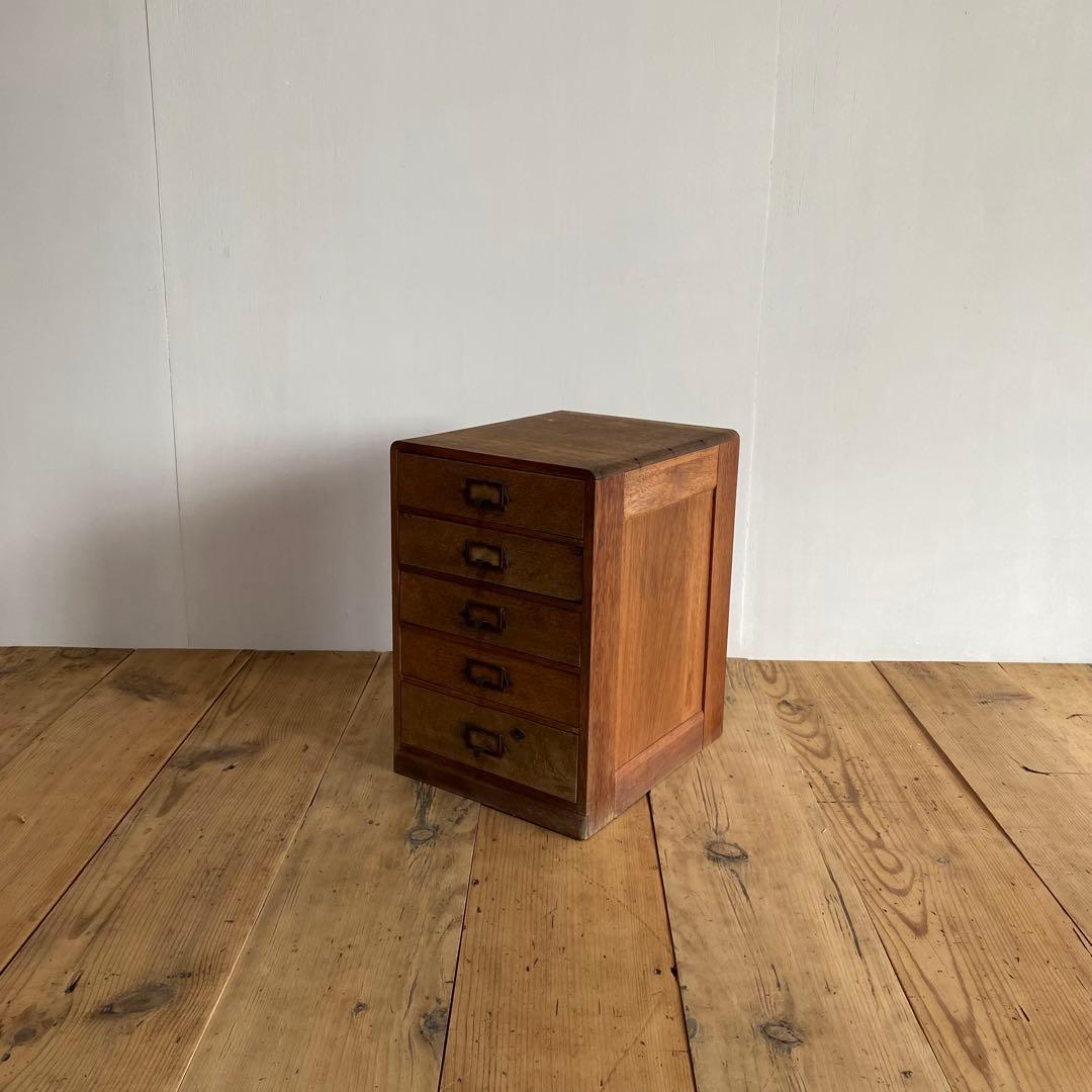 アンティーク 小引き出し 5段 樽材 昭和レトロ z680
