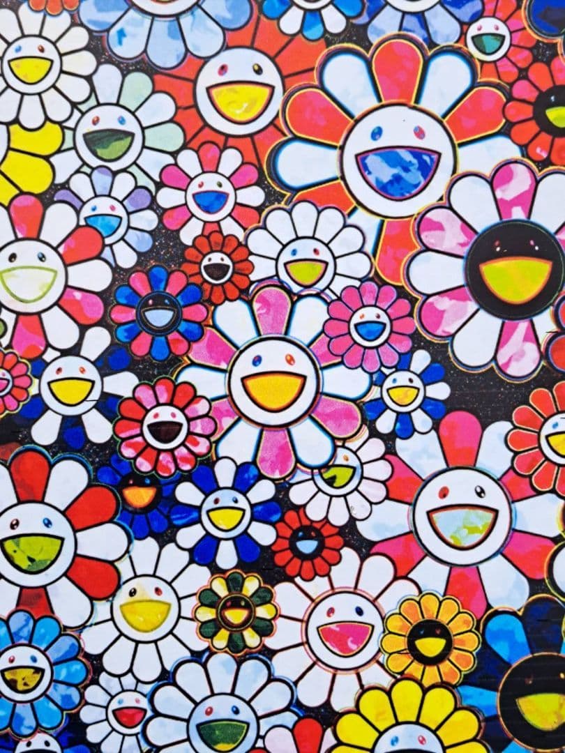 村上隆　花畑　2枚セット　ポスター　アート　人気画家　(草間彌生　奈良美智)