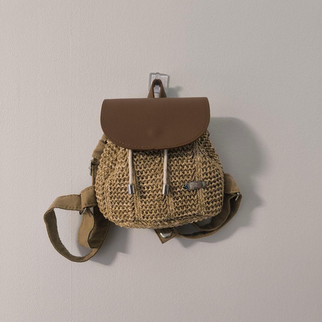 韓国犬服【papier】Raffia Work Back & Backpack