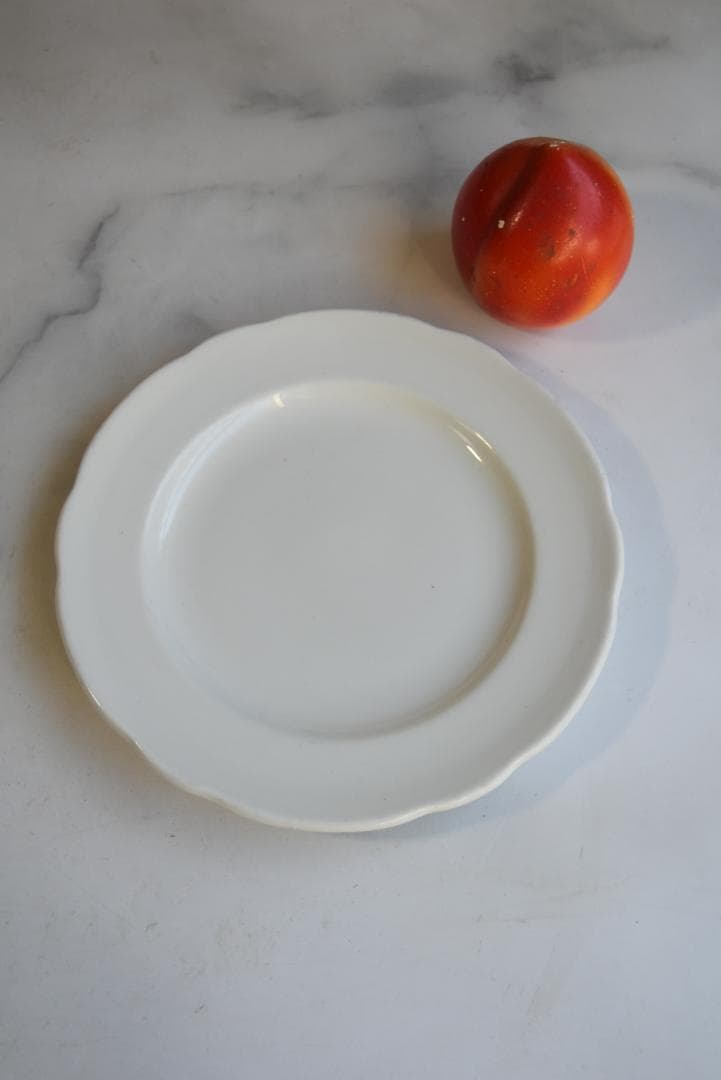 3枚組サルグミンヌ　 PYROBLAN　ビストロ白花リム皿