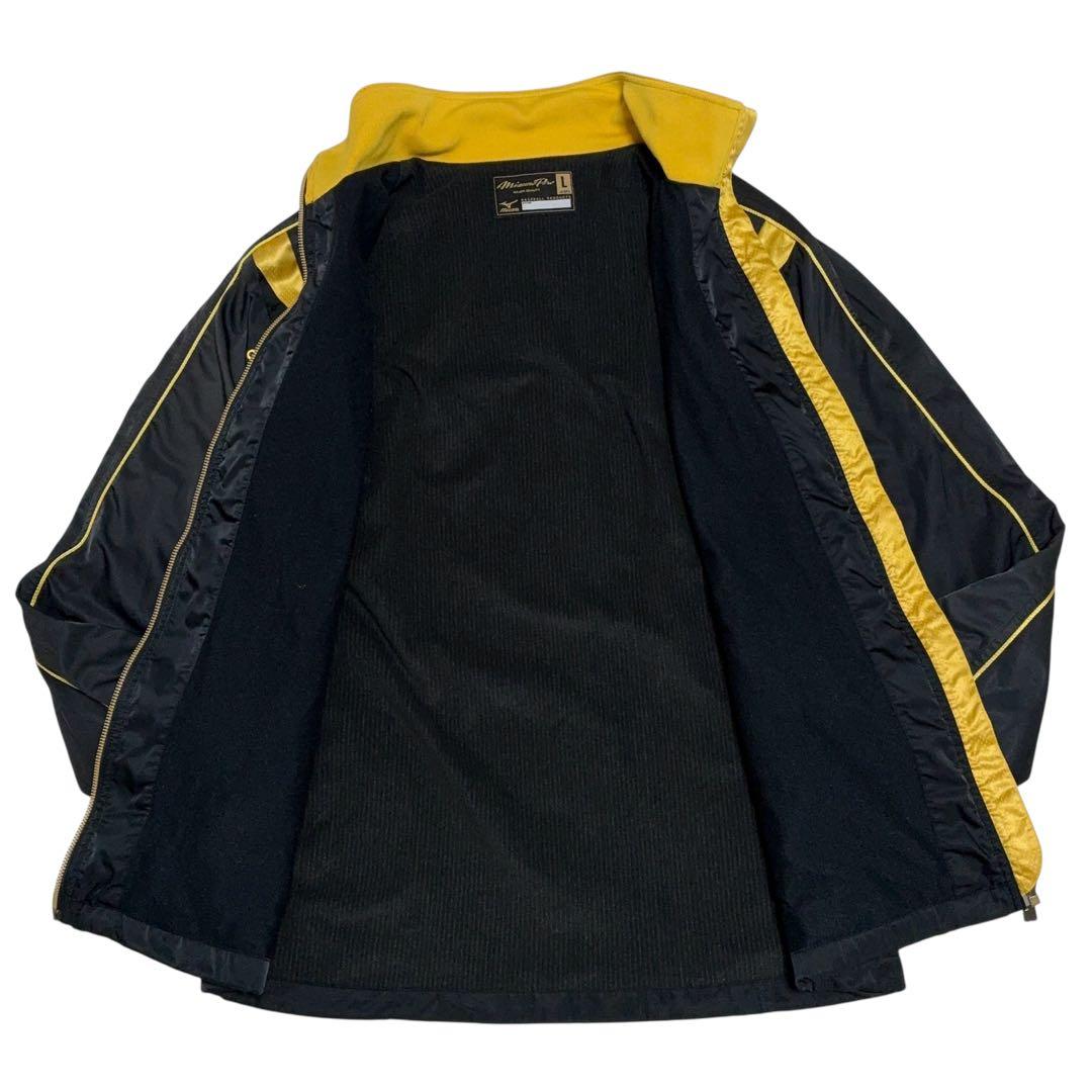 ミズノプロ ブレスサーモ ウインドブレーカー 上下 セットアップ 黒×金 L