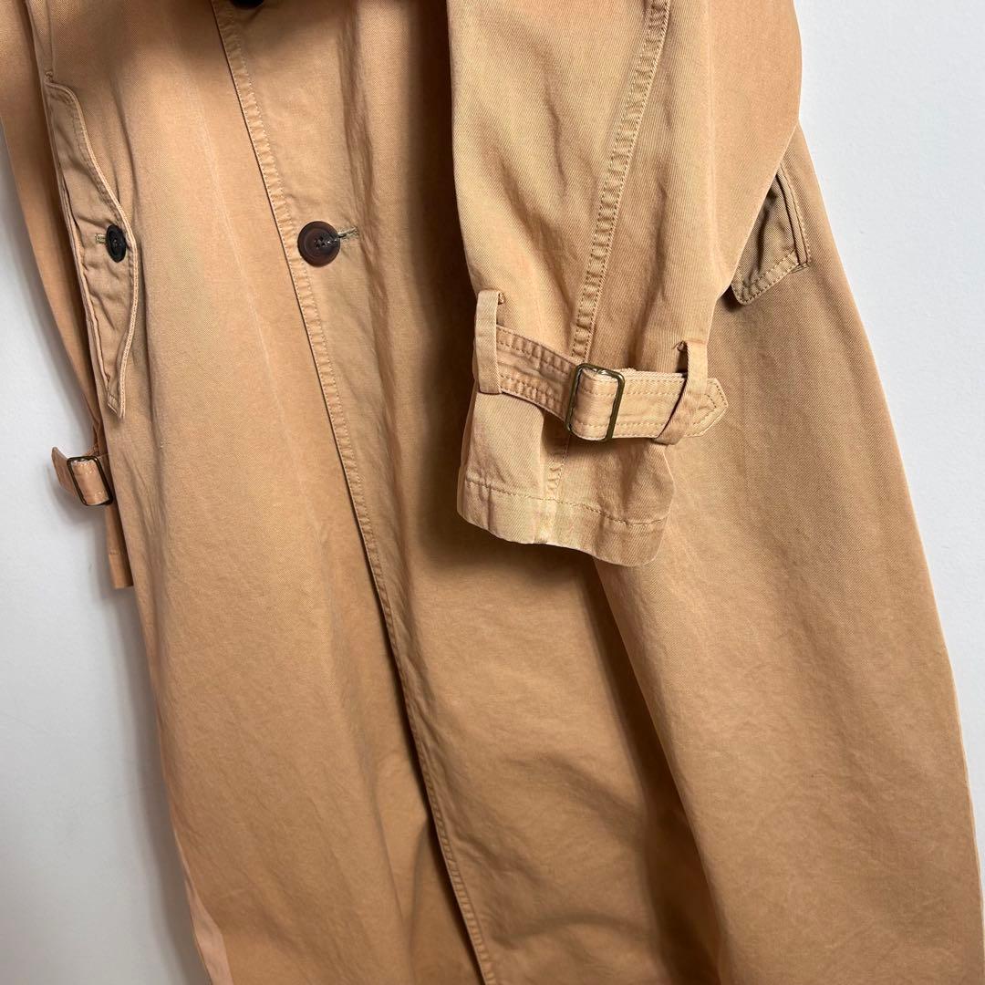 08circus トレンチコート　ロング　マキシ丈　ベージュ　製品染め