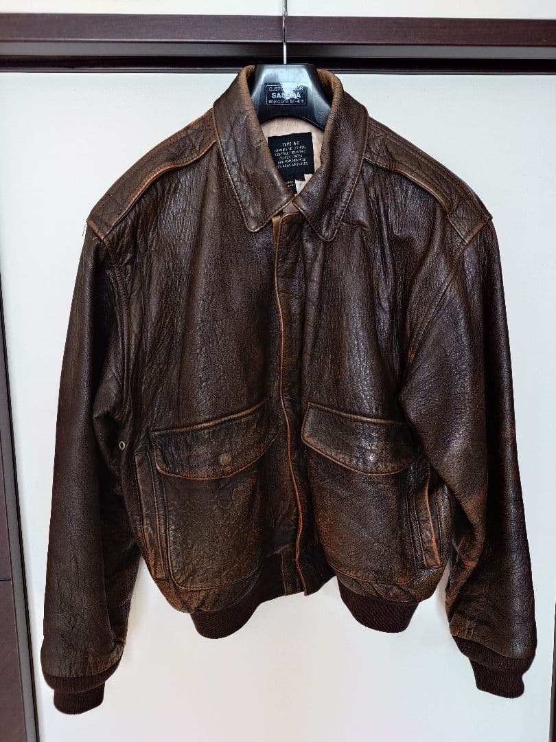 80s【AVIREX】A-2 Mサイズ Lサイズ相当 アヴィレックス