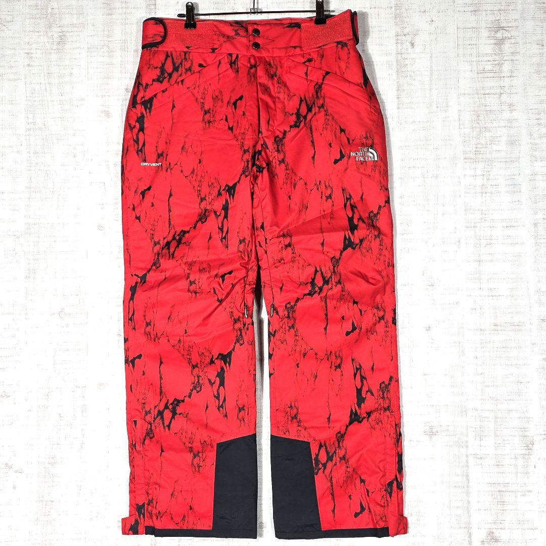 新品未使用✨️ノースフェイス スノーウエア スノーパンツ スキーパンツ 赤黒M