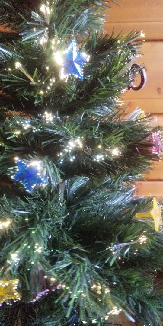 ★ファイバー 色が変わり回転する クリスマスツリー★