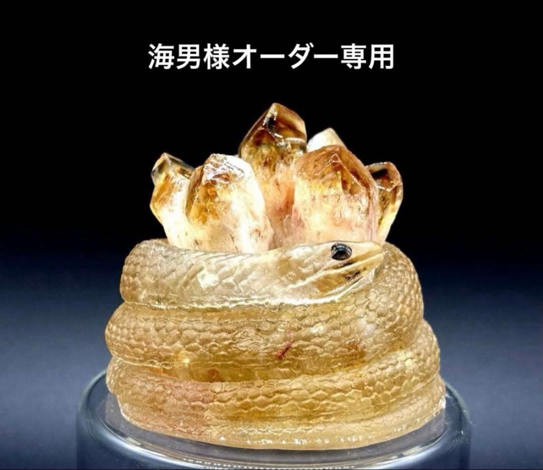 海男様オーダー専用　シトリンのポイントを巻き上げる蛇　金運アップ大集合