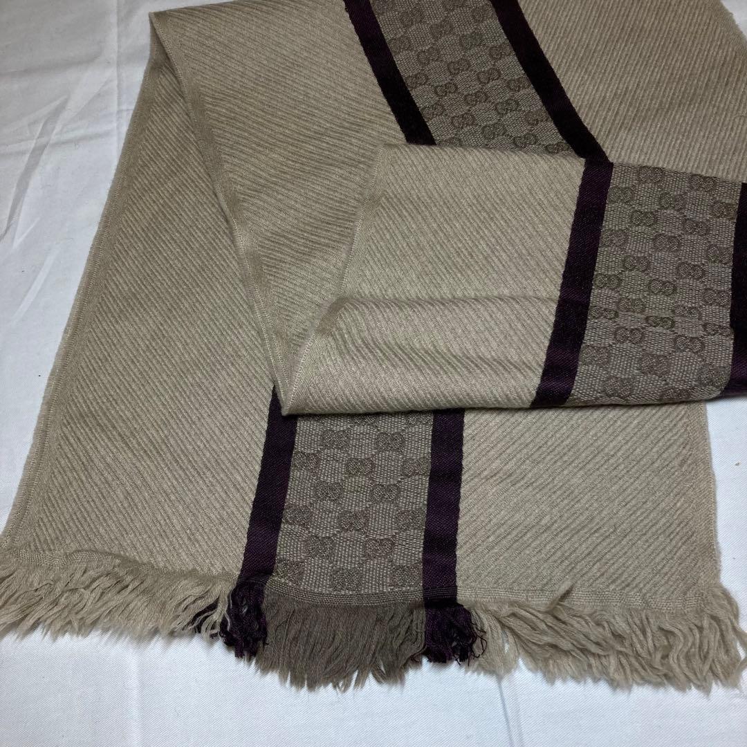 GUCCI/グッチ 　マフラー　ブラウン系　ウール/シルク　B60