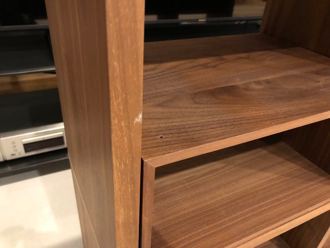 無印 スタッキングシェルフセット 3段×2列 ウォールナット材 引出し 棚 収納
