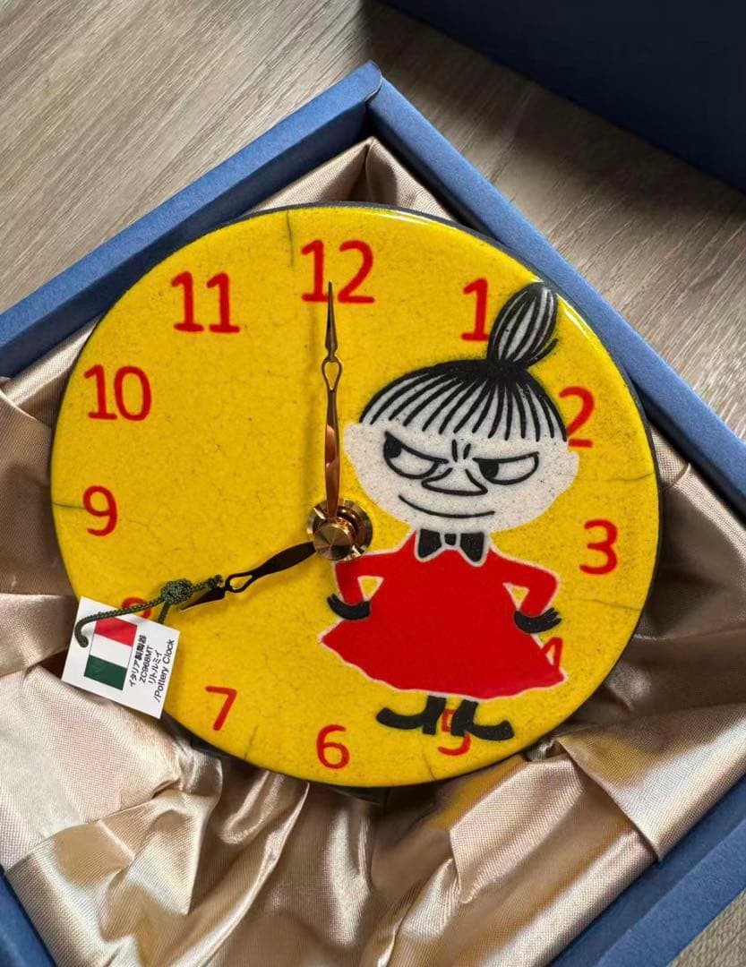 新品　ムーミン リトルミイ陶器 掛時計 置時計 兼用 ZC968MT33