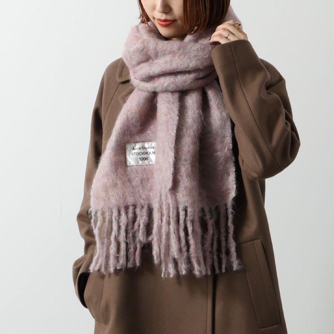 Acne Studios マフラー　スカーフ　ピンクメランジ