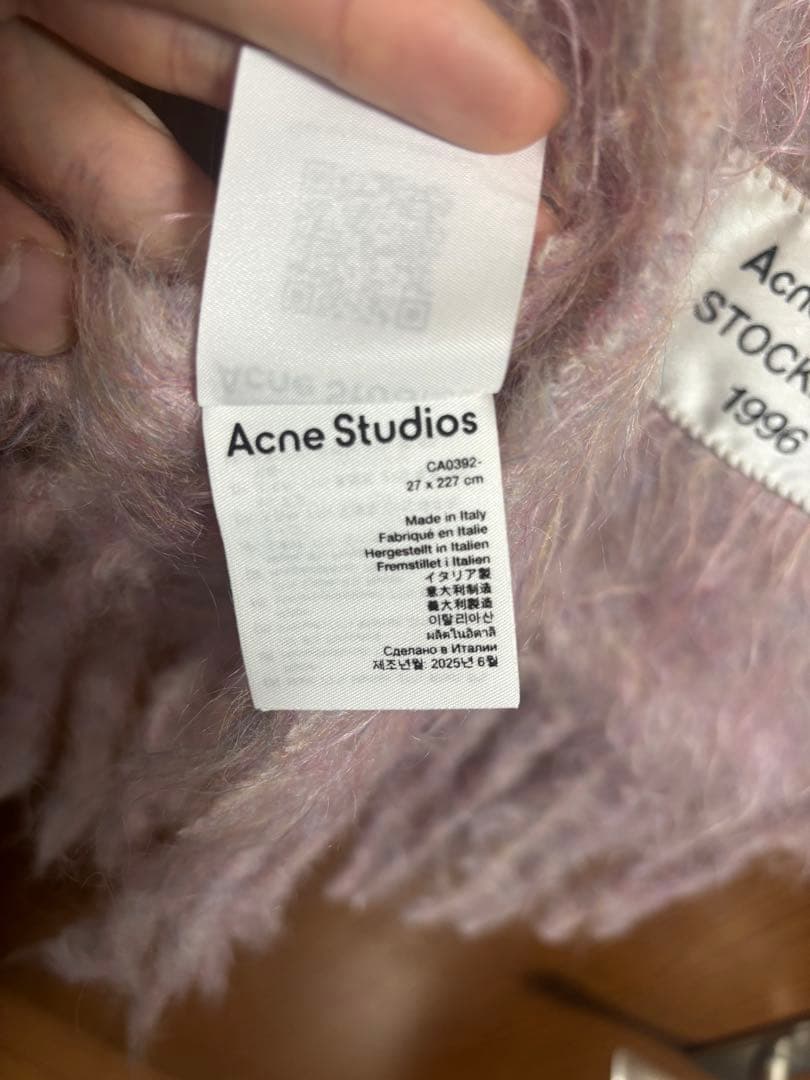 Acne Studios マフラー　スカーフ　ピンクメランジ
