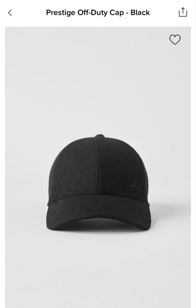 Alo Yoga キャップprestige off-duty cap-black