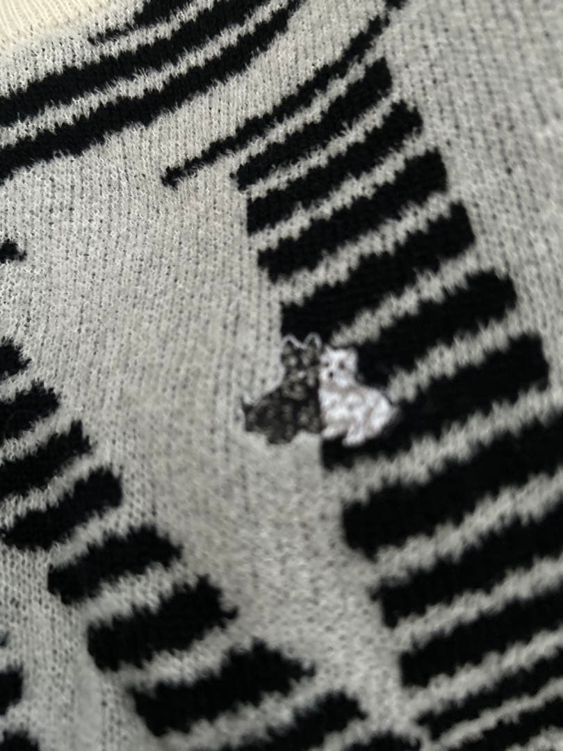 【美品】大きいサイズBlack&White レディースセーター