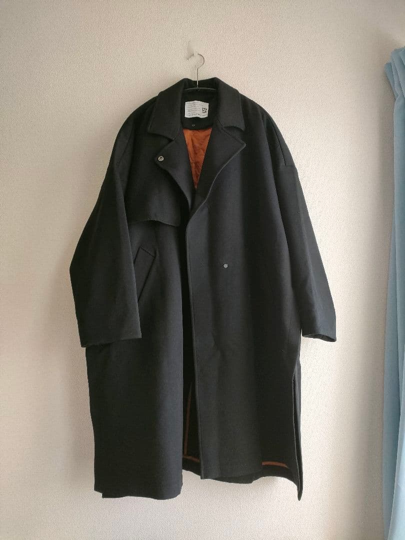 パシオーネ　ブラック　サイズ38　WARM素材 トレンチコート