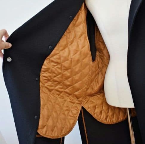 パシオーネ　ブラック　サイズ38　WARM素材 トレンチコート