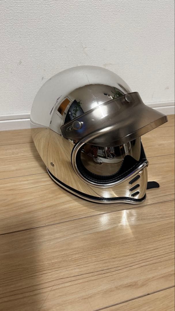 NOBUDZ バースト クロムクロス ヘルメット (クロムメッキ) XL