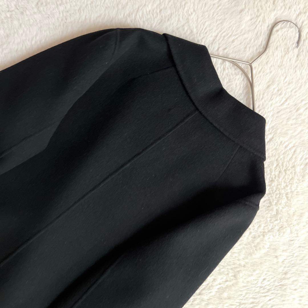 極美品✨マックスマーラ クチートアマーノ ダブルブレスト リバーコート 黒 42