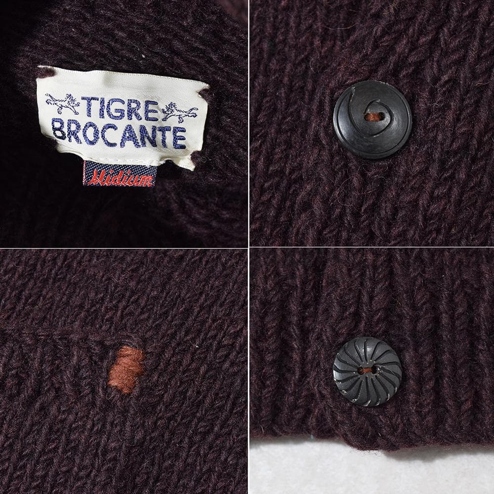 希少 TIGRE BROCANTE 手編み ハンドニット カウチン スーベニア